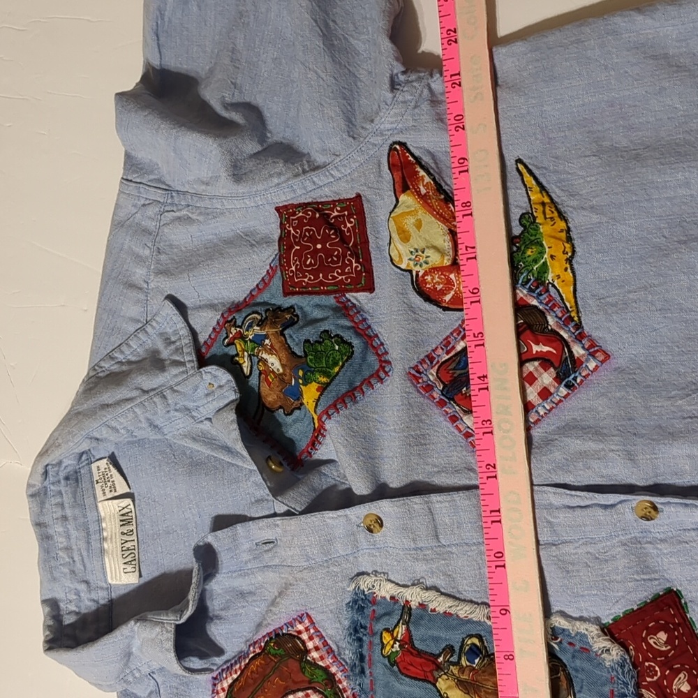 Casey & Max vintage long-sleeved button down Western embroided women size M - Picture 6 of 7